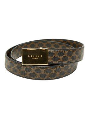 Celine Pelican Hook Buckle Leather Belt Black 30 75 Artisan Handcrafted Pelican Hook Leather Sailing Belt  main image 3